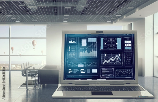 Obraz Average sales report . Mixed media