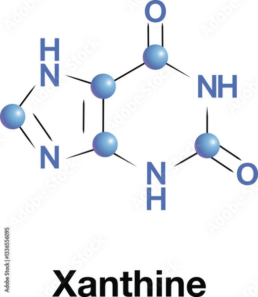 Obraz Xanthine is a drug precursor for human and animal medications, and is produced as a pesticide ingredient