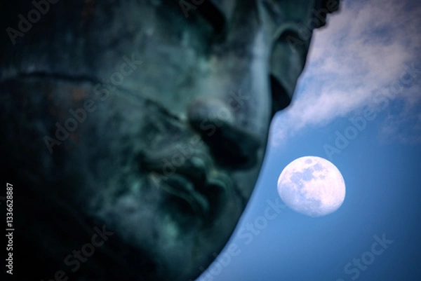 Obraz The large Buddha statue "Dai Butsu" at Kotoku In Kumakura, Japan