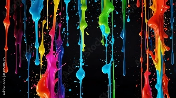 Fototapeta Modern Art colorfull Drops