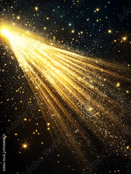 Fototapeta Golden light effect background