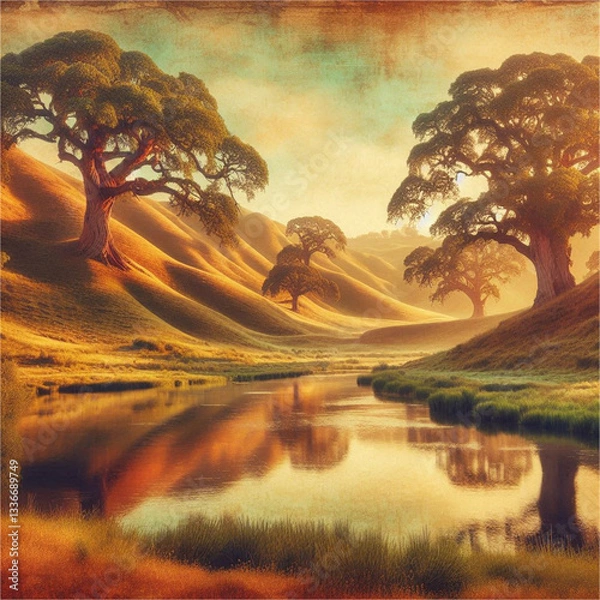 Fototapeta sunset in desert