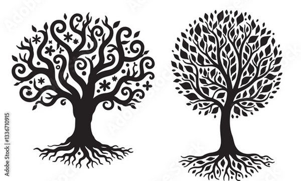 Fototapeta tree silhouette design