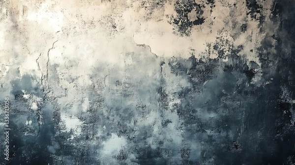 Fototapeta Textured wall, abstract art,  dark tones