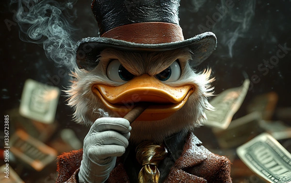 Fototapeta Scrooge McDuck in Corbens Bold Style