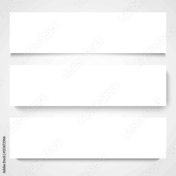 Fototapeta Set of isolated empty header banners with copy-space. Vector illustration.