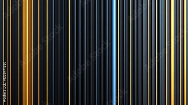 Fototapeta Black and deep blue gradient with elegant golden lines, stylish and premium look