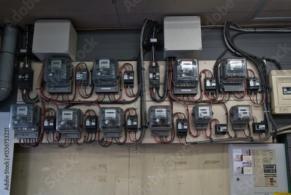 Obraz 集合住宅の電力メーター