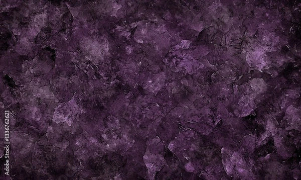 Fototapeta Abstract amethyst backdrop; textural, nuanced, and mesmerizing in deep purple and hints of black. Great as a background