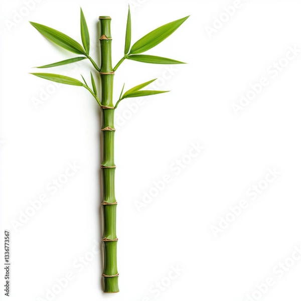 Fototapeta Elegant lucky bamboo plant stalks captured in realistic photography with ample copy space for text in a minimalist setting highlighting natural greenery and symbolism