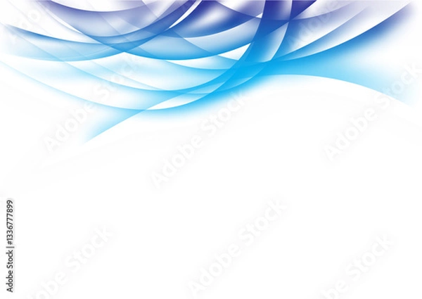 Fototapeta GRADIENT SMOKE WAVE ABSTRACT BACKGROUND BLUE DESIGN