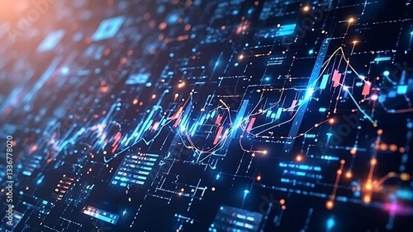 Obraz Visualizing Data: Interactive Charts and Graphs for Market Analysis