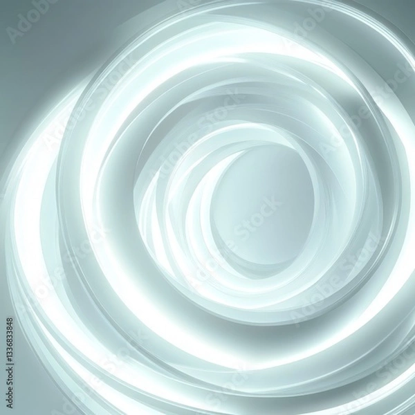 Fototapeta Abstract Architectural Design: Concentric Circles in Light and Shadow