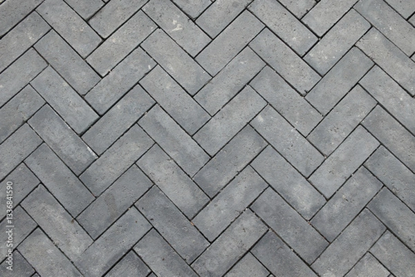Obraz Beautifully laid brick patterns are used as general walkways