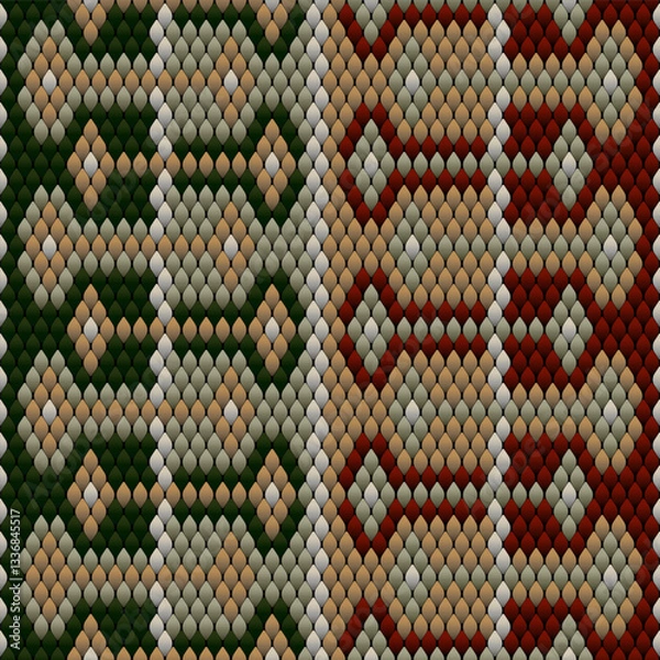 Obraz Ethnic Bead Patterns: Traditional Tribal Textile Designs Collection