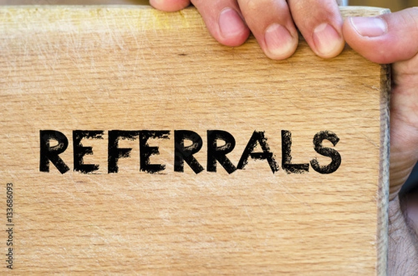 Obraz Refferals text concept