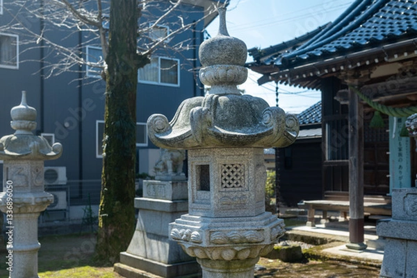Obraz 神社の灯篭