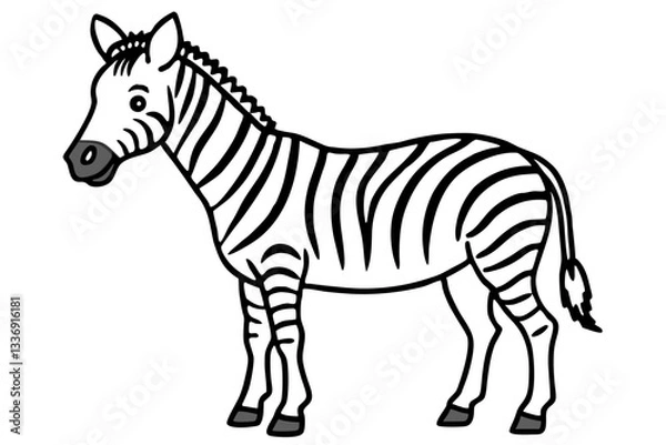 Fototapeta Abstract Zebra Outline