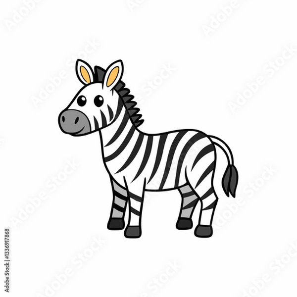 Fototapeta zebra vector illustration