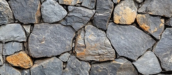 Fototapeta Gray stone wall texture background (2)