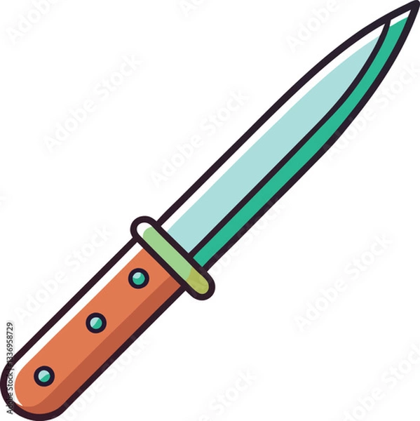 Fototapeta Vector illustration of a simple knife
