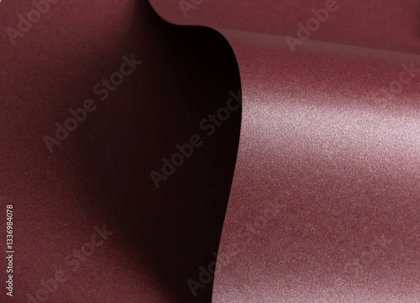 Fototapeta Elegant dark burgundy paper texture with a pearlescent shimmer and glossy finish. Rich and reflective designer material with a subtle glittering effect, perfect for luxury stationery, artistic.
