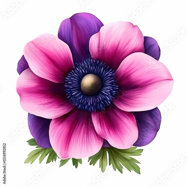 Obraz Vibrant purple and pink flower illustration
