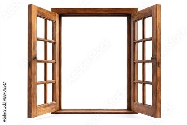 Obraz Window wooden frame style.