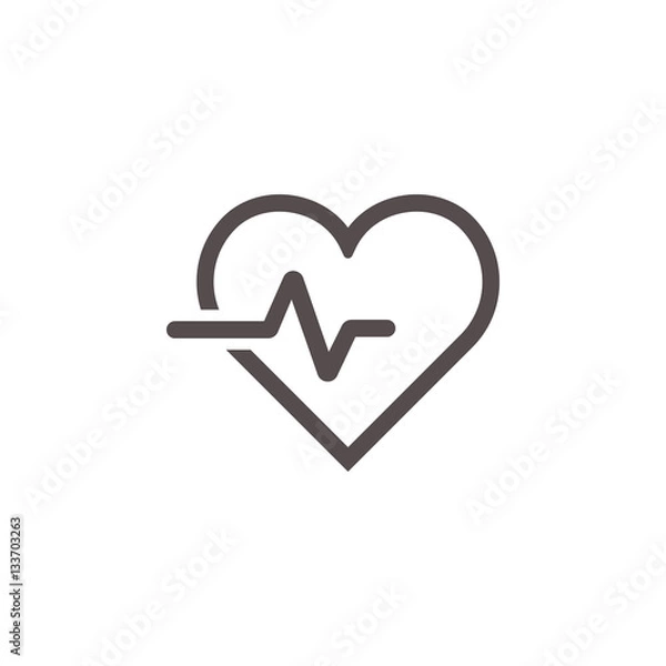 Fototapeta heartbeat icon