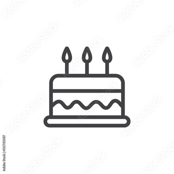 Fototapeta line cake Icon