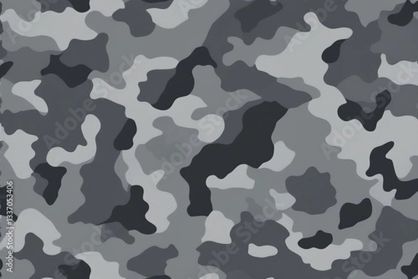 Fototapeta a close up of a camouflage pattern with a black and white background