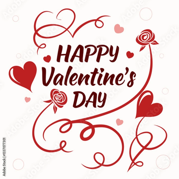 Obraz Abstract Happy Valentine's day elegant background