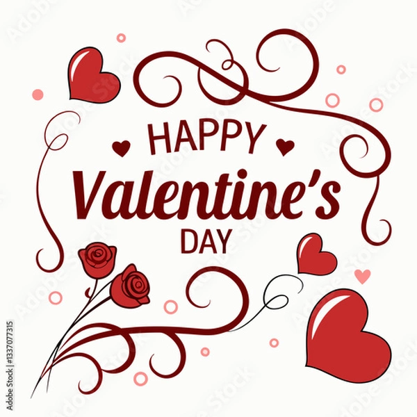 Obraz Abstract Happy Valentine's day elegant background