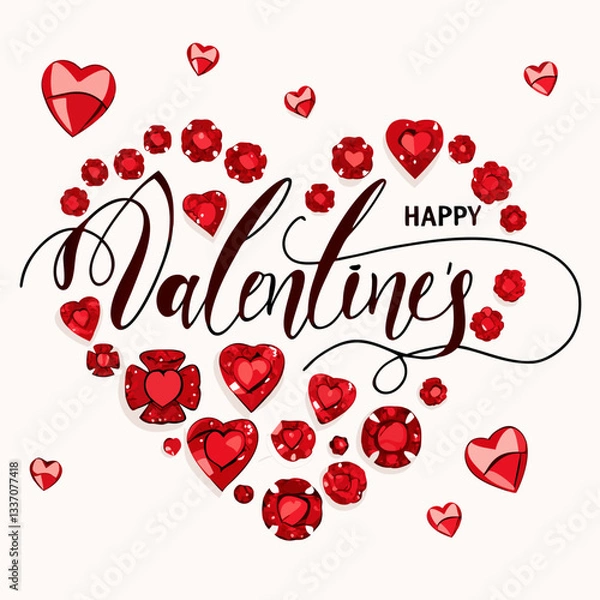 Obraz Abstract Happy Valentine's day elegant background