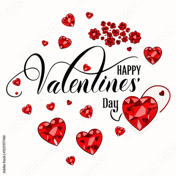 Obraz Abstract Happy Valentine's day elegant background