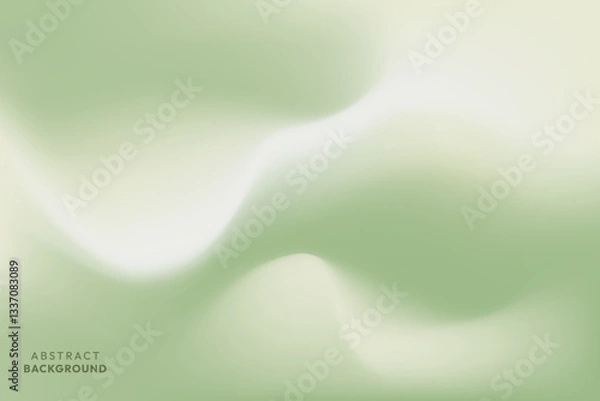 Obraz Green tea matcha gradient background. Green wave. Vector illustration.