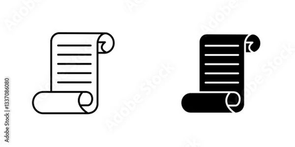 Fototapeta Paper Scrollicons for ui. vector illustration
