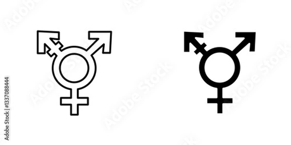 Fototapeta Transgendericons for ui. vector illustration