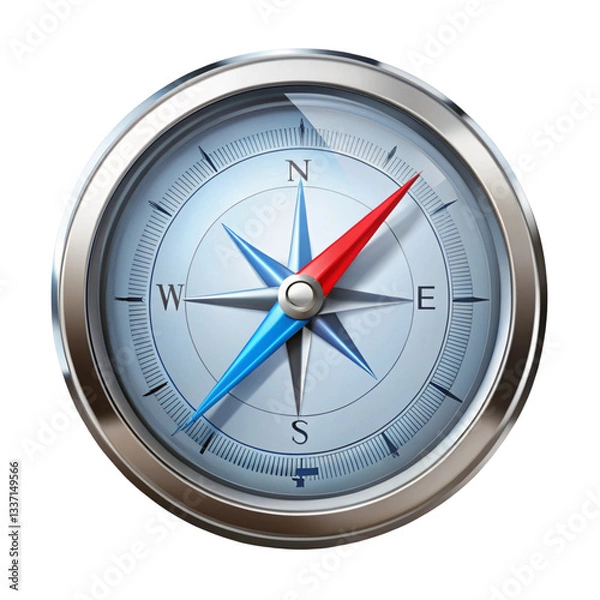 Obraz compass isolated on white