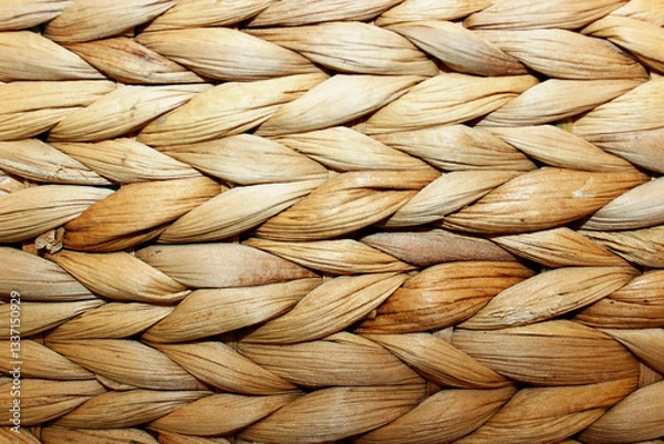 Fototapeta Close-up of a woven basket pattern
