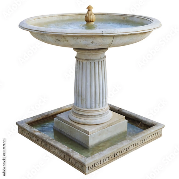 Obraz Elegant Stone Fountain, Classical Design, Water Feature, Garden Decor, Architectural Detail