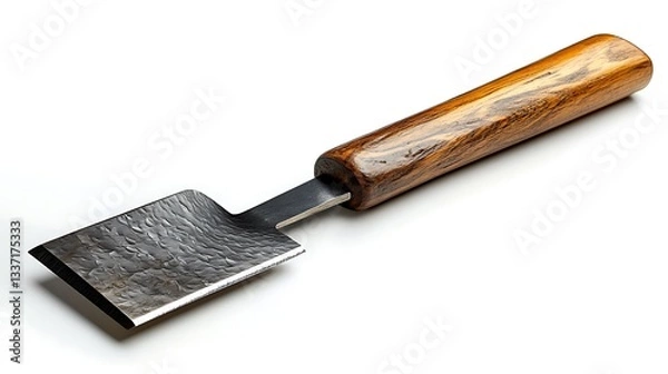 Fototapeta 3D Illustration of Chisel Tool Over White Background with Clipping Path..