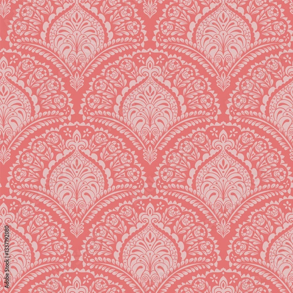 Obraz Damask simple seamless pattern design for extile, wallpaper, scrapbook, web backgrounds