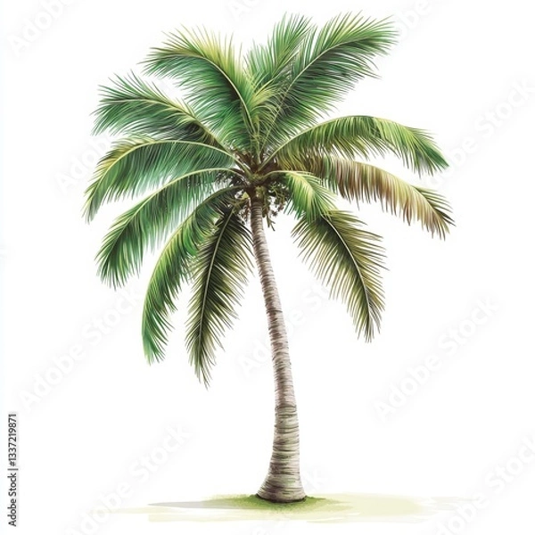 Fototapeta Tropical Palm Tree Illustration (4)