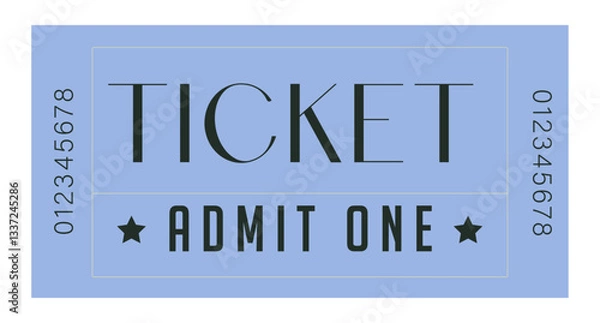 Fototapeta Ticket, Admit one ticket, Coupon sale, Ticket sale, Vintage Coupon