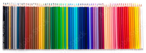 Fototapeta Pencil colors isolate on white background