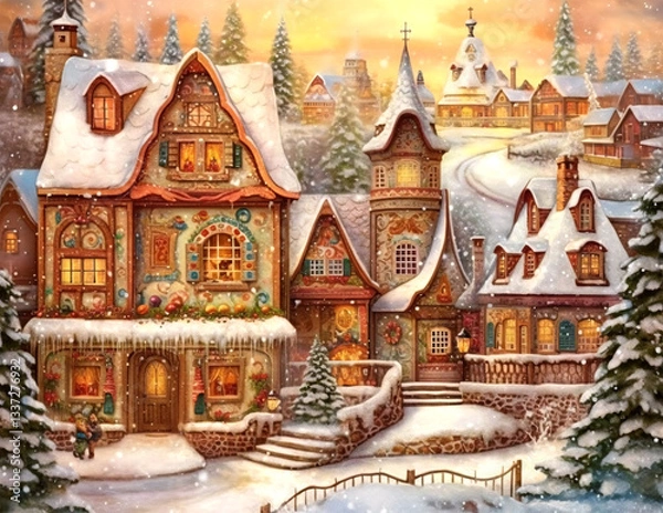 Obraz Watercolor landscape background