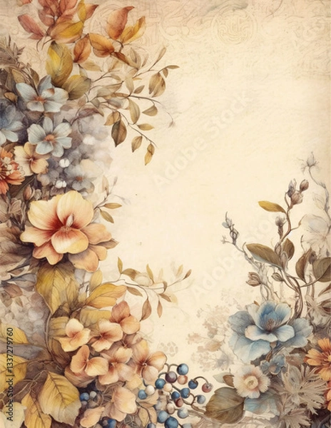 Obraz Watercolor landscape background