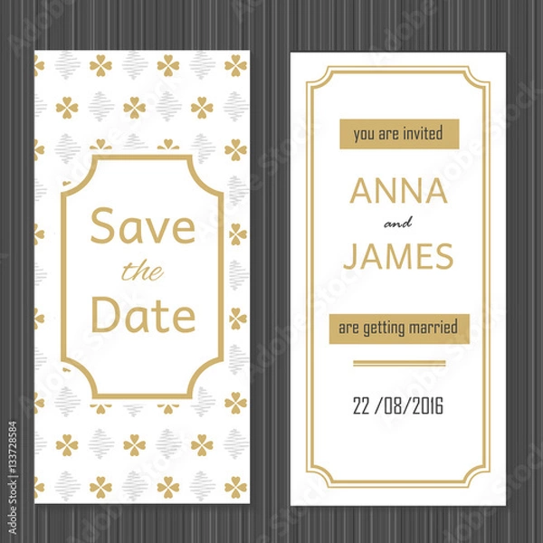 Obraz Modern Wedding invitation with a abstract design.