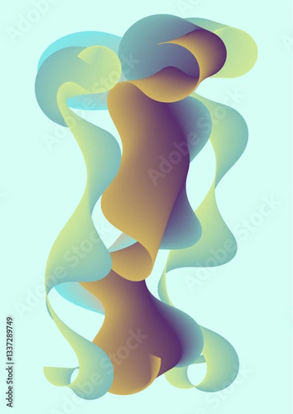 Obraz wave pattern with background